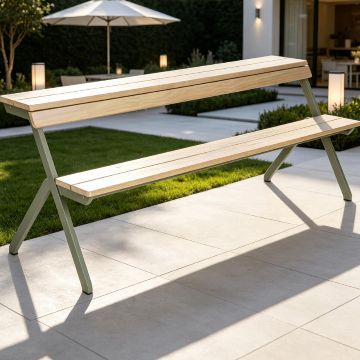 GARTENSTÜHLE - Hellgrün, Metall (75/76/120cm)