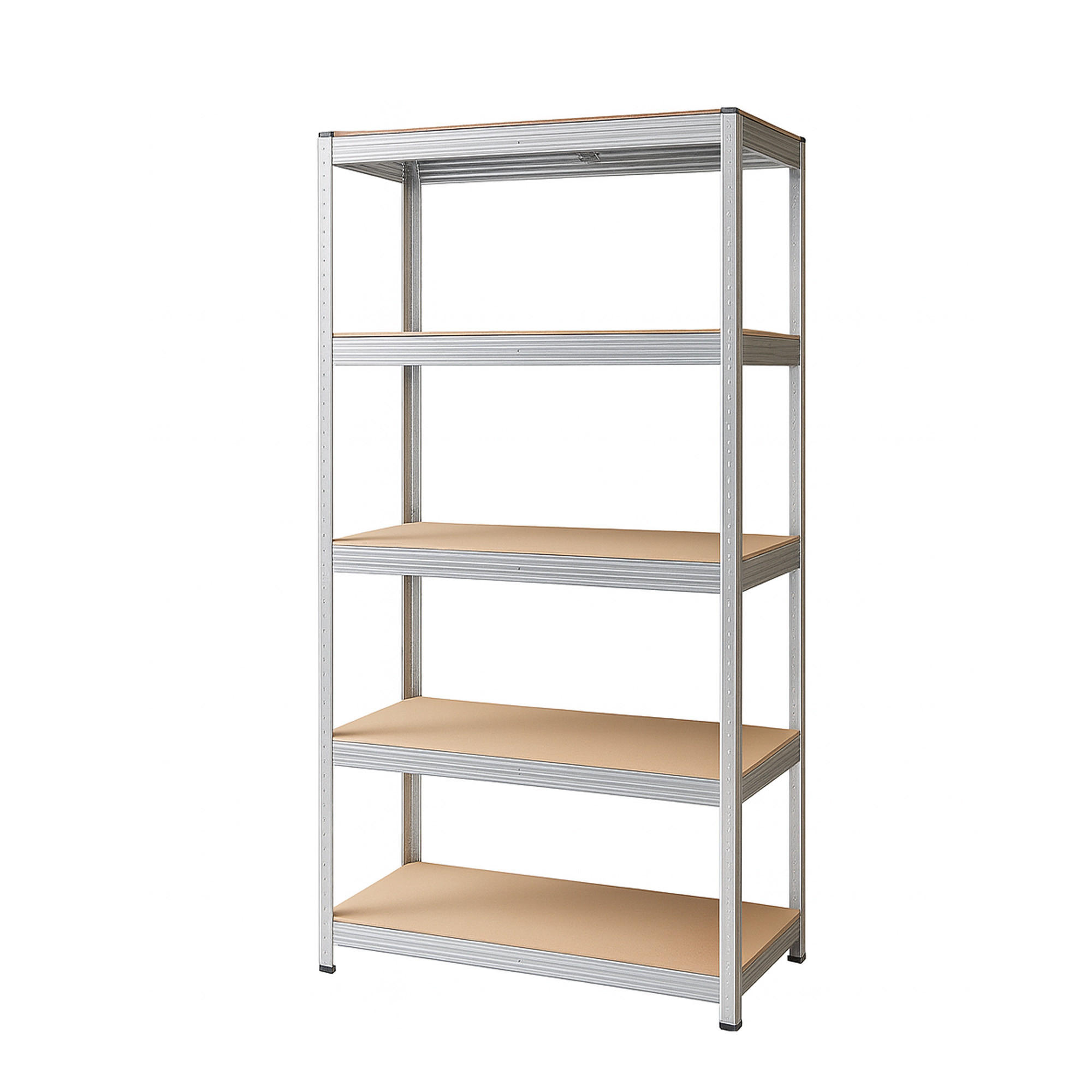 Bestlivings Schwerlastregal Silber 75x172x30 cm