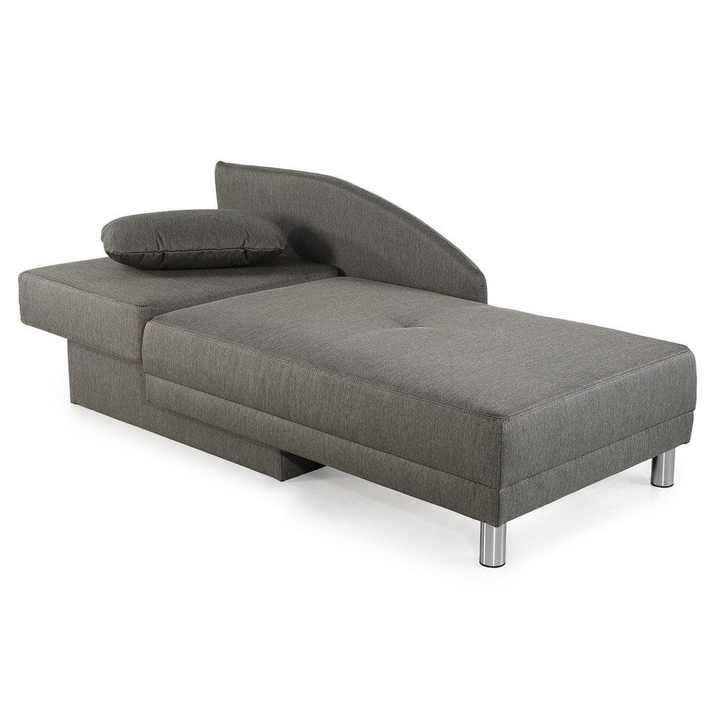 Thumbnail - luma-home Récamiere-Schlafsofa, Grau, Textil, 1-Sitzer, Füllung: Polyurethan (Pur), einzeln stellbar,Rechteckig, 149x80x...