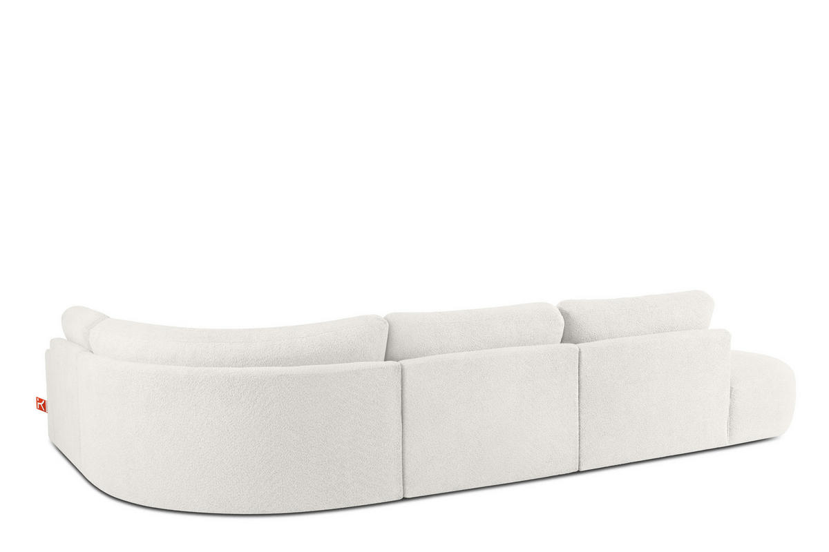 ECKSOFA LINKS ZUCCO, Ecru - Ecru, Holz/Holzwerkstoff (224/373cm) - KONSIMO®