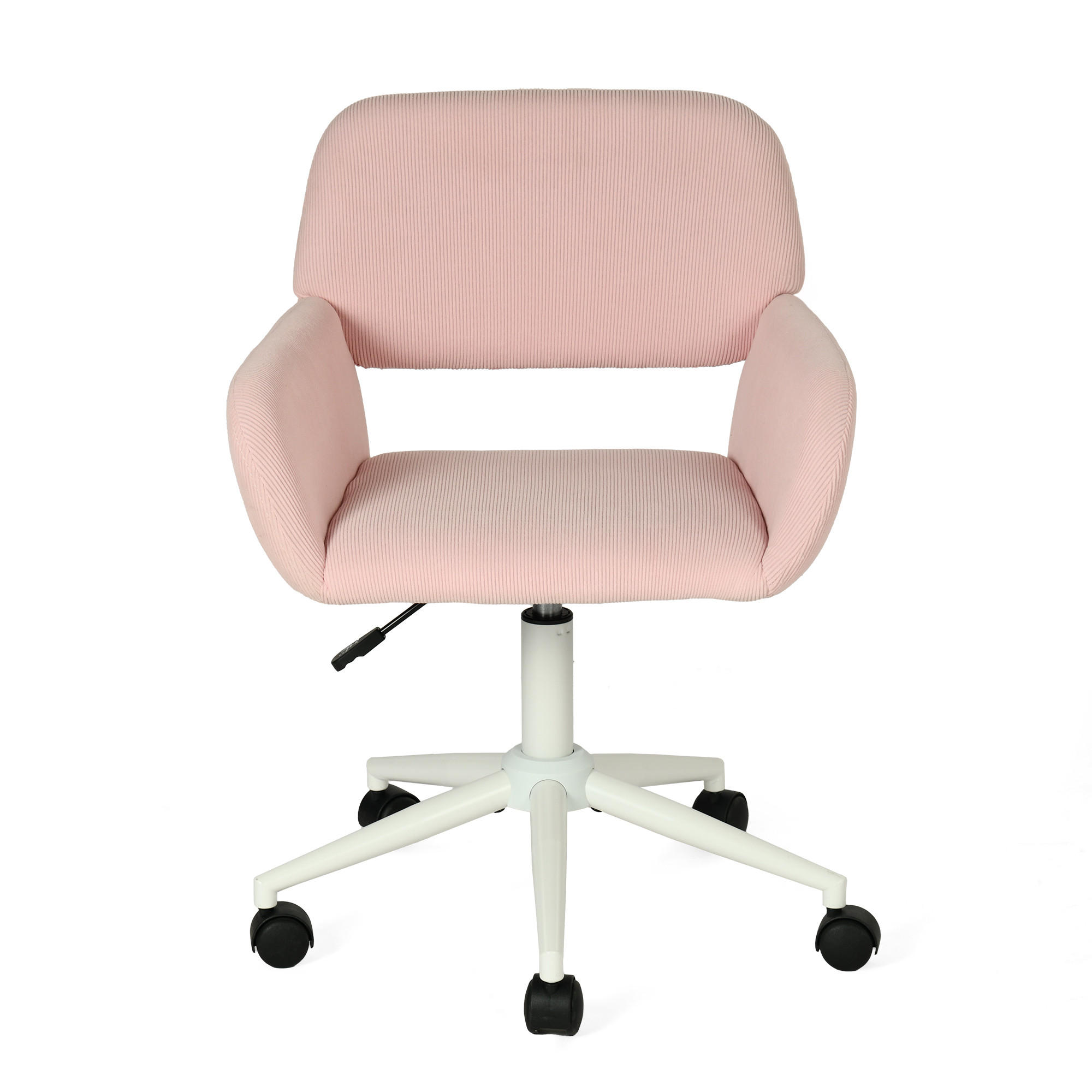 BÜROSTUHL in Cord-Samt, Rosa - Pink, Metall (39/86/43cm) - Meubles Cosy