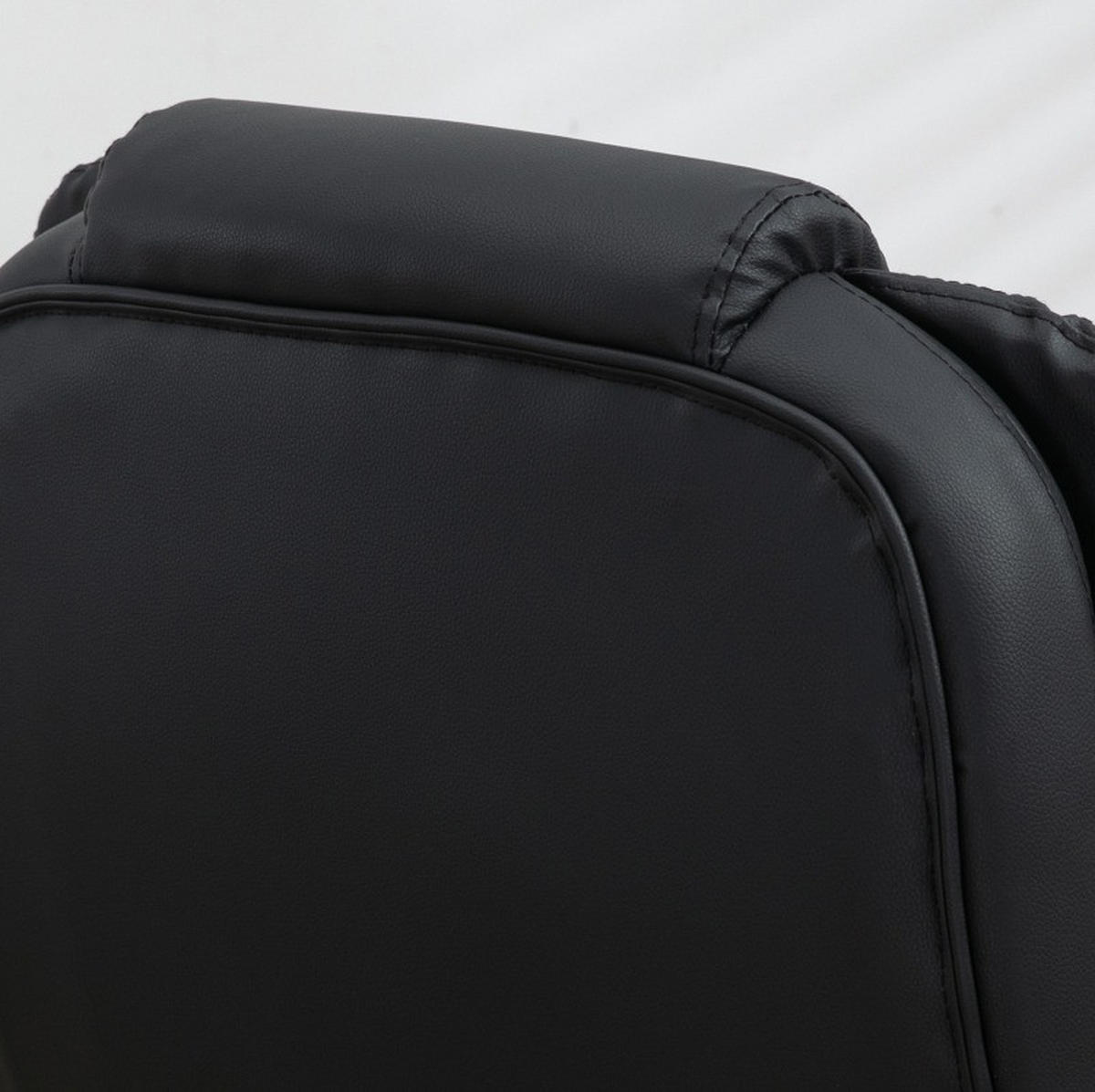DREHSTUHL 54 cm Sitzbreite, Sitzhöhe 44–54 cm, höhenverstellbar mit Massagefunktion, Kunstleder, 70/70/121 cm, schwarz - Schwarz, Kunststoff (70/121/70cm) - Redom