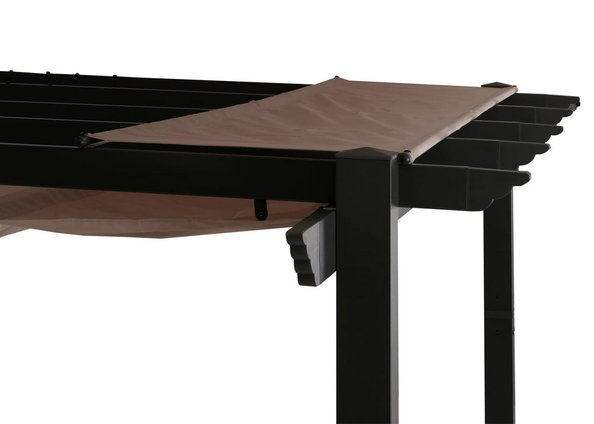 PERGOLA Aluminium 4x3m Taupe - Taupe, Metall (400/240/300cm) - BERLINLODGE