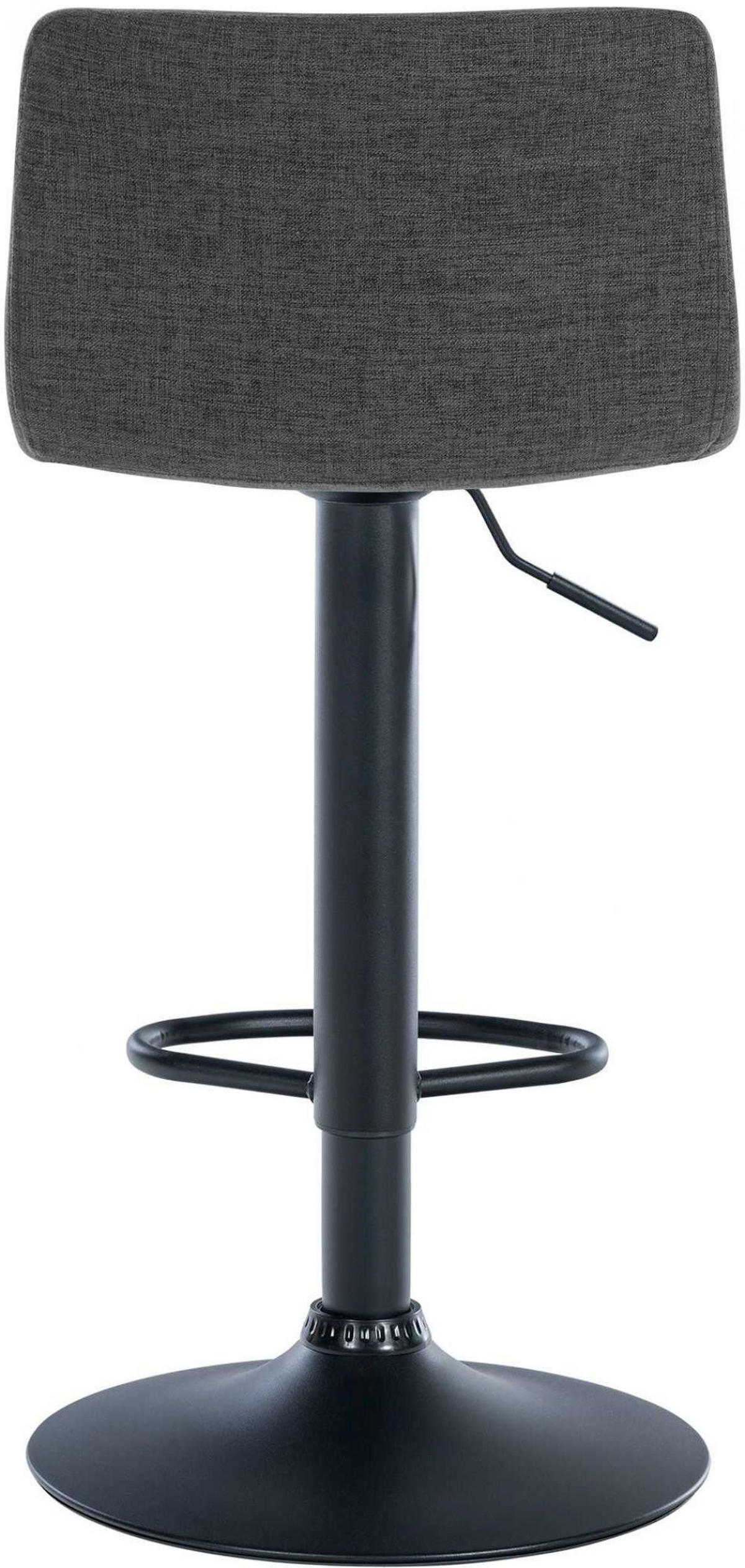 BARHOCKER Stoff dunkelgrau - Dunkelgrau/Schwarz, Textil/Metall (39/84/36cm) - CLP