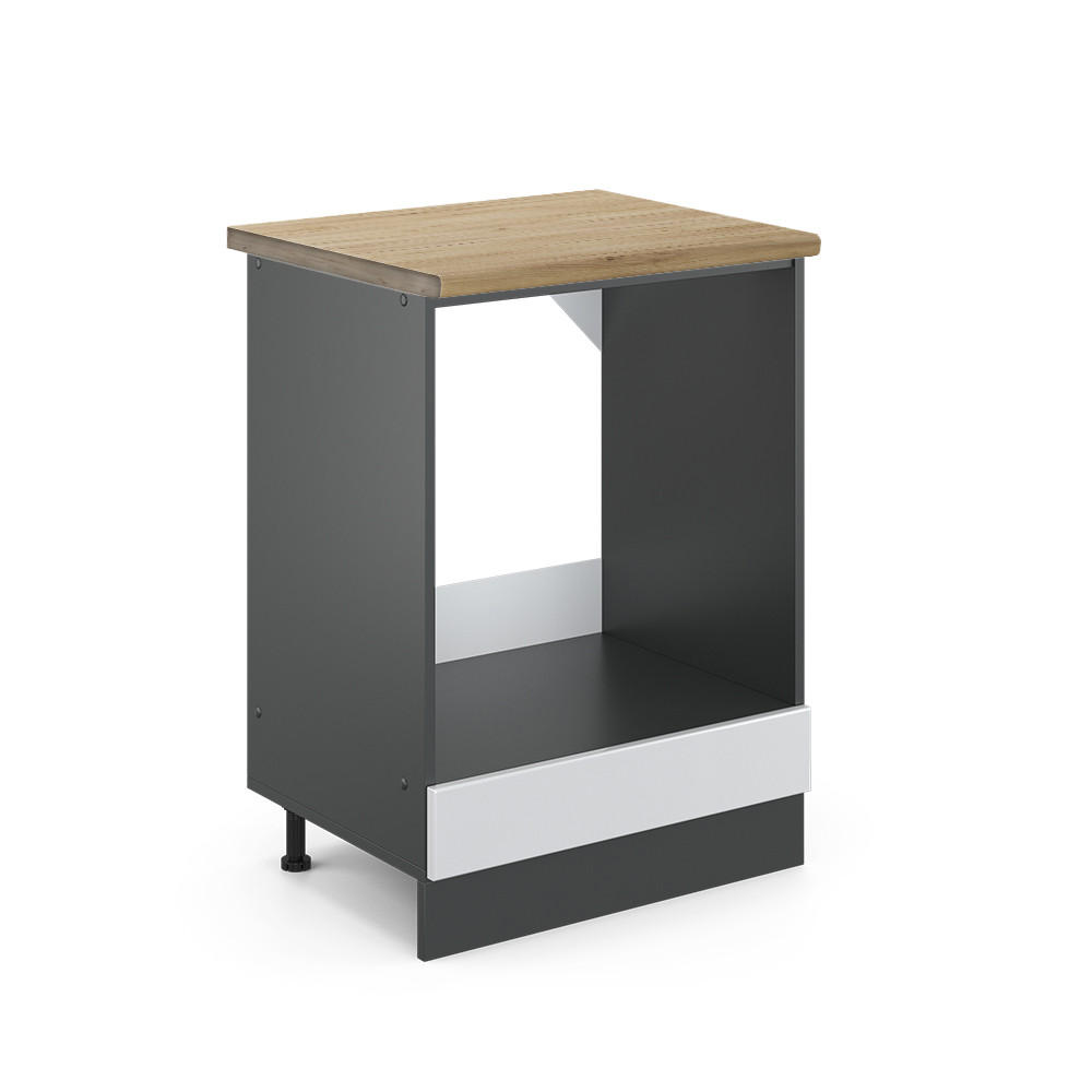 Vicco Herdumbauschrank Weiß, Anthrazit 60x81.6x60 cm