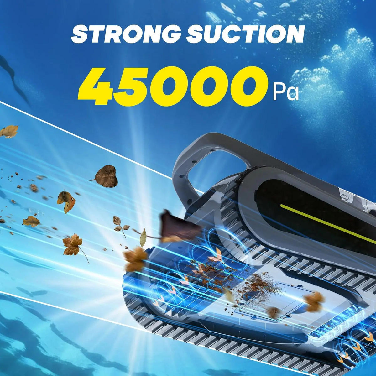 POOLROBOTER Seauto 2026 Crab Pro 45.000 Pa Saugkraft - Blau, Metall (43/40cm) - Kaket