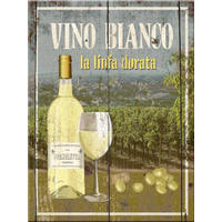 MAGNET 6/8 cm Vino Bianco - Multicolor, Metall (6/8/0.1cm) - Nostalgic-Art