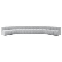 WOHNLANDSCHAFT modulares Sofa Montra-U2 - 581x174x70 cm Grau - Grau, Holzwerkstoff/Textil (581/70/174cm) - ALTDECOR