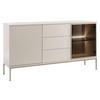 SIDEBOARD Sento KSZ154 - Kaschmir/Schwarz, Holzwerkstoff/Metall (154/83/39cm) - MIRJAN24
