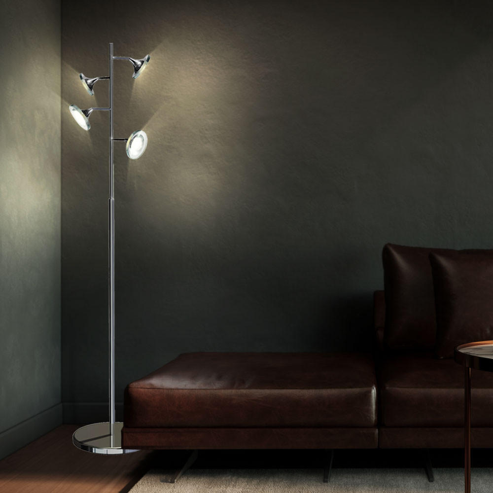 Thumbnail - Esto Led, Silber, Glas, 9.5x175x9.5 cm, Lampen & Leuchten, Innenbeleuchtung, Stehlampen, Stehlampen