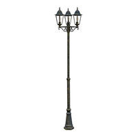 LED AUSSENLEUCHTE NORDERNEY Bronze - Bronzefarben, Glas (58/55/220cm)