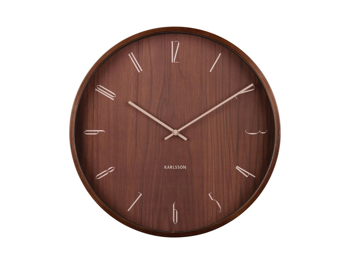 WANDUHR Suave Ø40 cm - Braun, Holz (40/40/5cm) - Karlsson