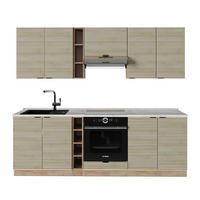 KÜCHENZEILE Fame-Line Eiche Paneel/Goldkraft Eiche 235 cm ohne Arbeitsplatte - Honigeiche/Hellbraun, Holzwerkstoff (235/81.6/46cm) - Vicco