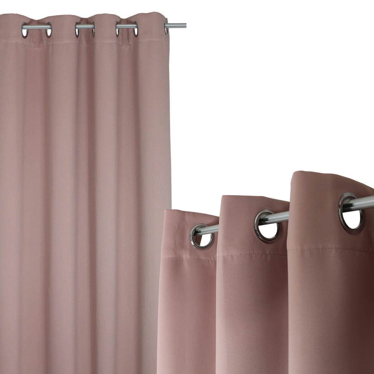 VERDUNKELUNGSVORHANG Ösen 140/145 cm Rosa - Rosa, Textil (140/145cm) - TiborTex