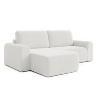 ECKSOFA L Form Otterton Creme 250/180/95 cm Links mit Schlaffunktion - Creme/Schwarz, Kunststoff/Textil (180/250cm) - AX Living