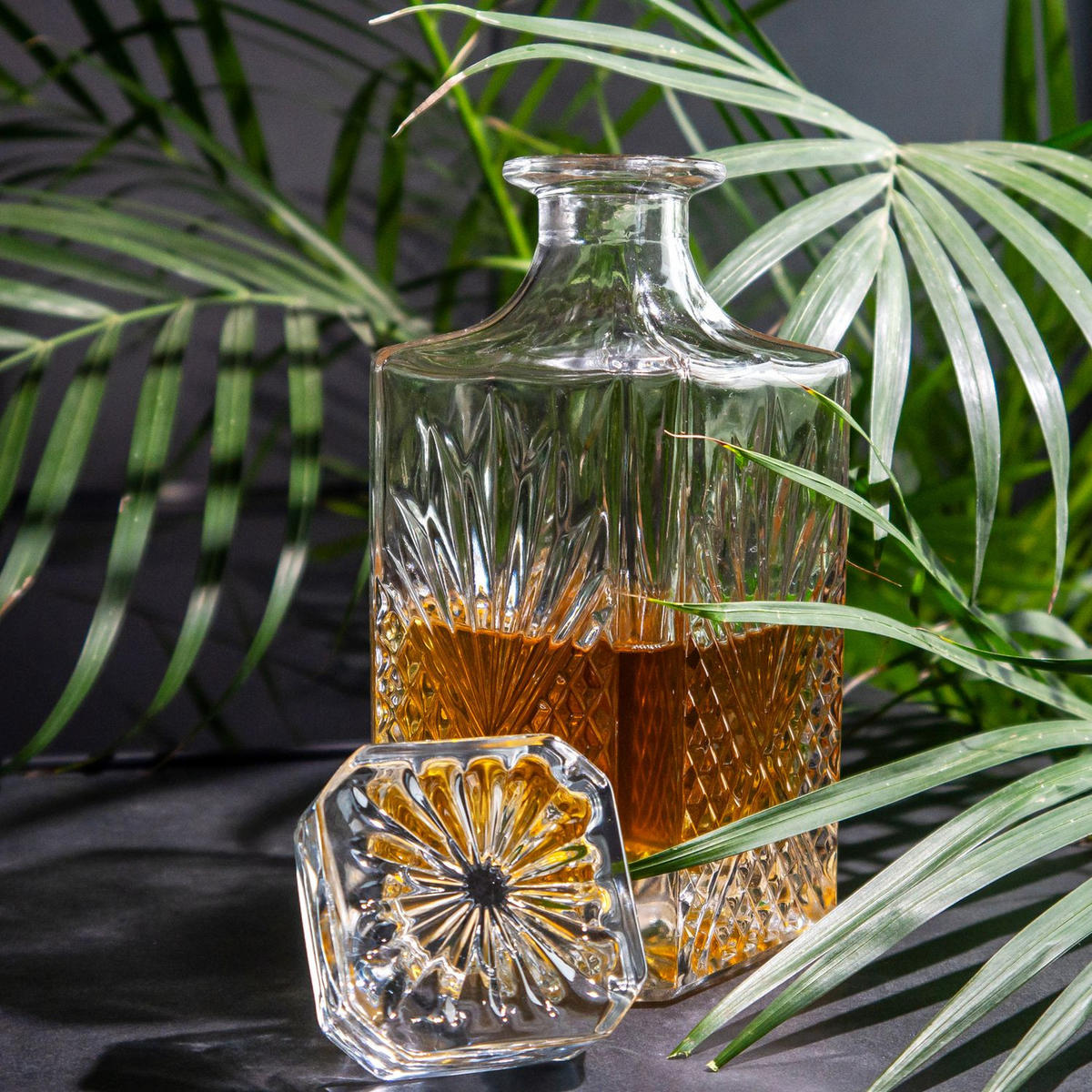 WHISKEY KARAFFE 800 ml - Transparent, Glas (0.8L) - Intirilife