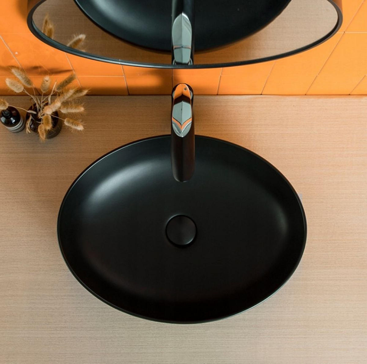 WASCHBECKEN, schwarz 41,5/33/15 cm - Schwarz, Keramik (41.5/15/33cm)