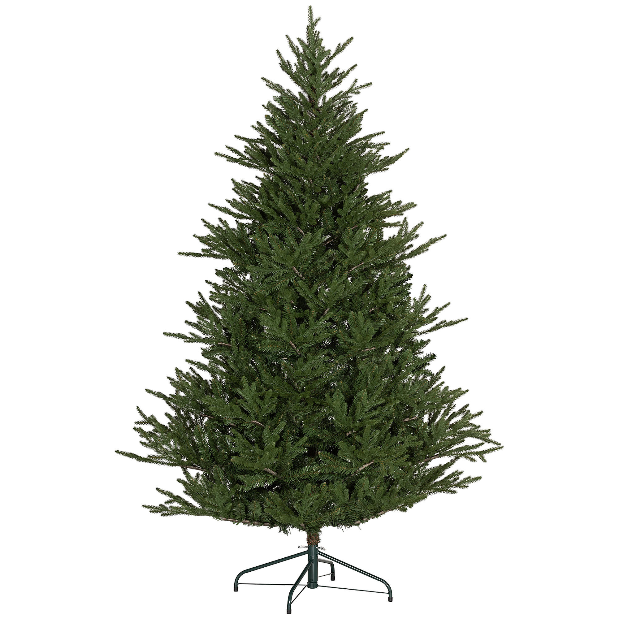 KÜNSTLICHER Weihnachtsbaum, 183 cm Christbaum mit 2380 Spitzen, Metallständer - Grün, Kunststoff (183cm) - HOMCOM