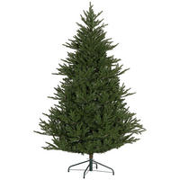 KÜNSTLICHER Weihnachtsbaum, 183 cm Christbaum mit 2380 Spitzen, Metallständer - Grün, Kunststoff (183cm) - HOMCOM