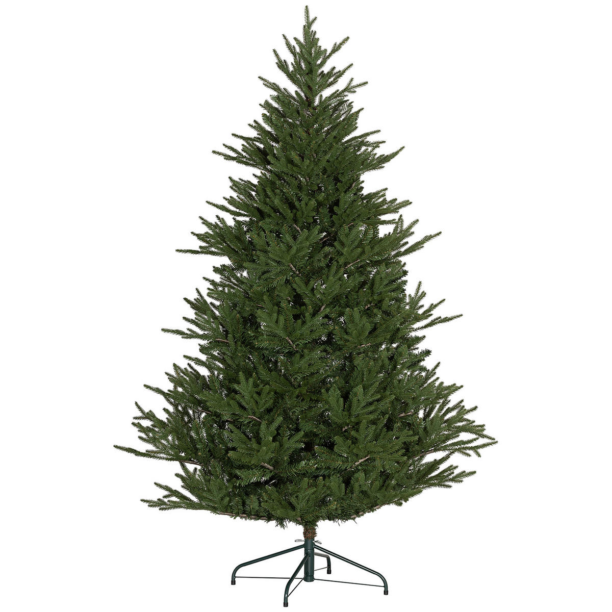 KÜNSTLICHER Weihnachtsbaum, 183 cm Christbaum mit 2380 Spitzen, Metallständer - Grün, Kunststoff (183cm) - HOMCOM