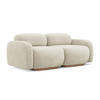 3-SITZER SOFA Bouclé Stoff Beige - Beige/Creme, Holz/Textil (190/73/95cm) - Makamii