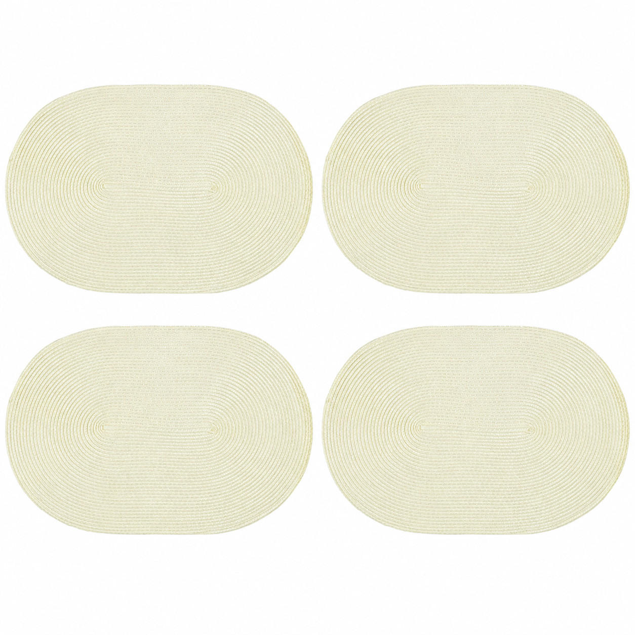 PLATZSET 4er Set Polypro Ecru 45/30 cm - Ecru, Kunststoff (30/45cm) - TiborTex