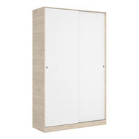 KLEIDERSCHRANK 2 TÜREN Holz-Effekt Weiß, Eiche 50/120/204 cm - Weiß, Holzwerkstoff (120/204/50cm) - DMORA