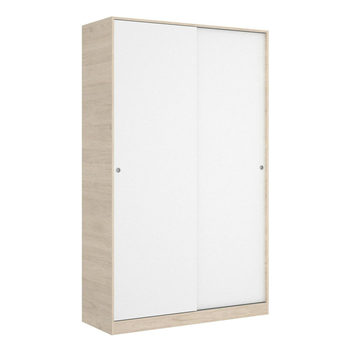KLEIDERSCHRANK 2 TÜREN Holz-Effekt Weiß, Eiche 50/120/204 cm - Weiß, Holzwerkstoff (120/204/50cm) - DMORA