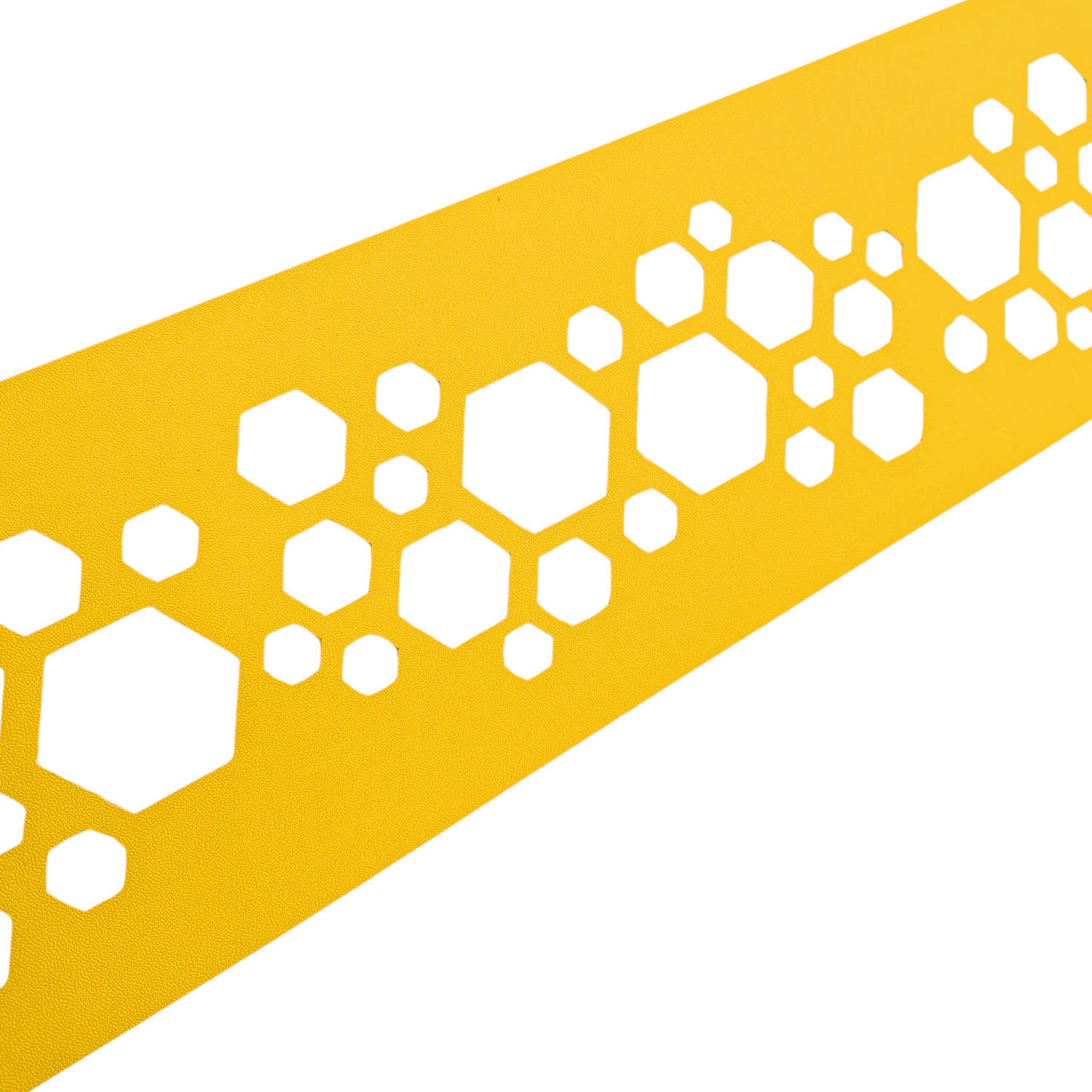 SICHTSCHUTZSTREIFEN PREMIUM Dekor Hexagon Einzelstreifen Gelb 2,55m - Gelb, Kunststoff (255/19cm) - ZAUN|ZU