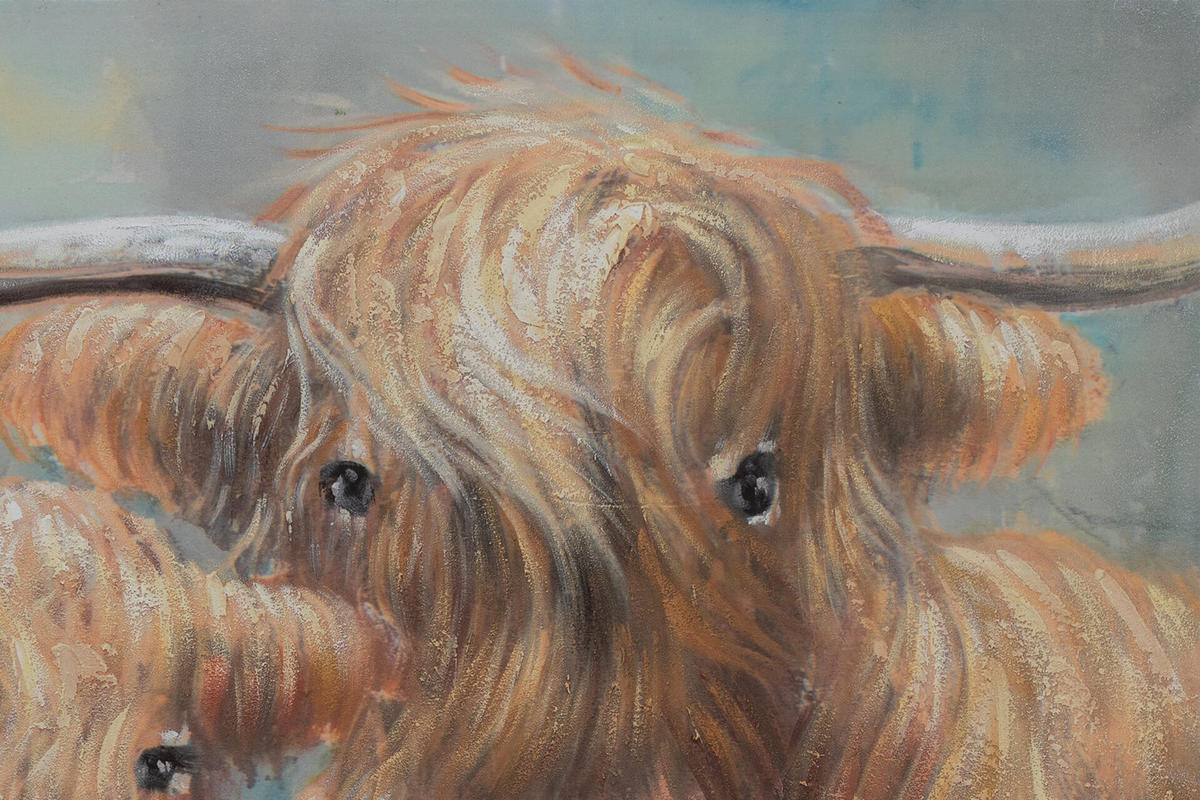 RUČNE MAĽOVANÝ AKRYLOVÝ OBRAZ 100/75 cm, hnedý, abstraktný dekoratívny motív - hnedá, drevo/textil (100/75cm) - KUNSTLOFT