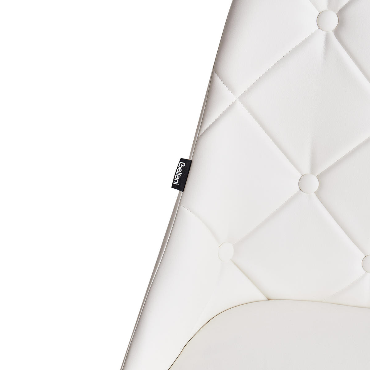 ÉTKEZŐSZÉK 2 darabos Szett Műbőr Fehér Valerie - fehér, textil/fém (54/84/46cm) - Beliani