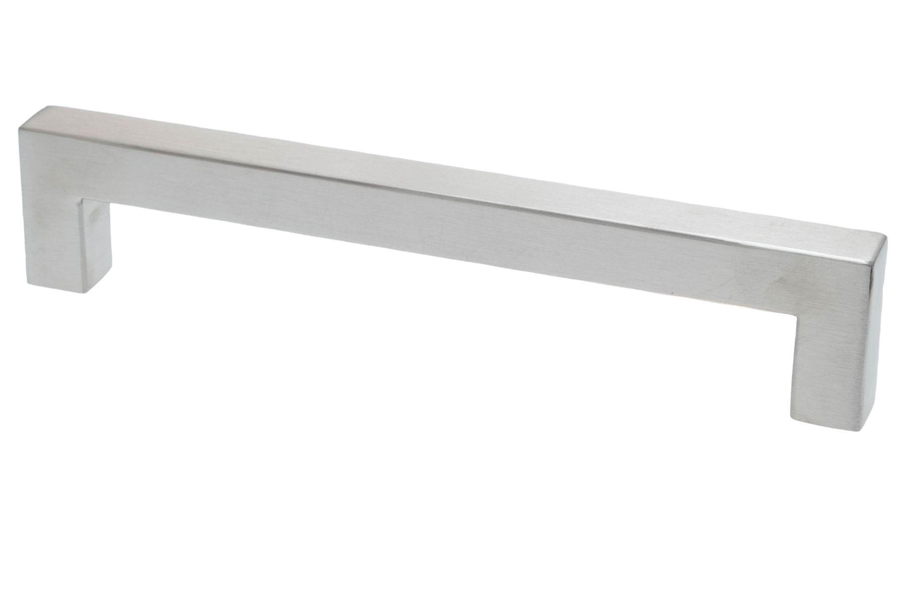 MÖBELGRIFF BA 192mm, Küchengriff Edelstahl gebürstet, Türgriff eckig - Grau, Metall (1.4/3.5/20.6cm)