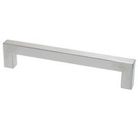 MÖBELGRIFF BA 192mm, Küchengriff Edelstahl gebürstet, Türgriff eckig - Grau, Metall (1.4/3.5/20.6cm)