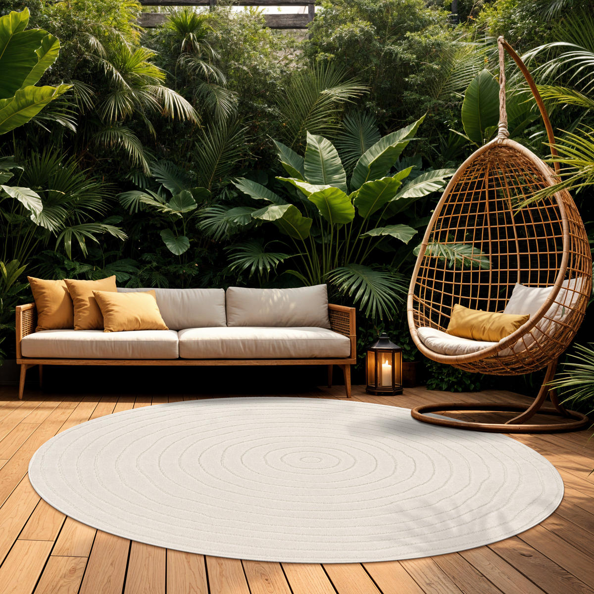 OUTDOORTEPPICH 200/200 cm Cotton 243 - Creme, Textil (200/200cm) - Paco Home