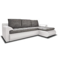 ECKSOFA Santi, Seite: Rechts - Weiß/Grau, Holz/Textil (226/152cm) - Sofnet