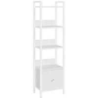BÜCHERREGAL mit Schublade 33 x 24 x 131 cm Weiß - Weiß, Holzwerkstoff (33/131/24cm)