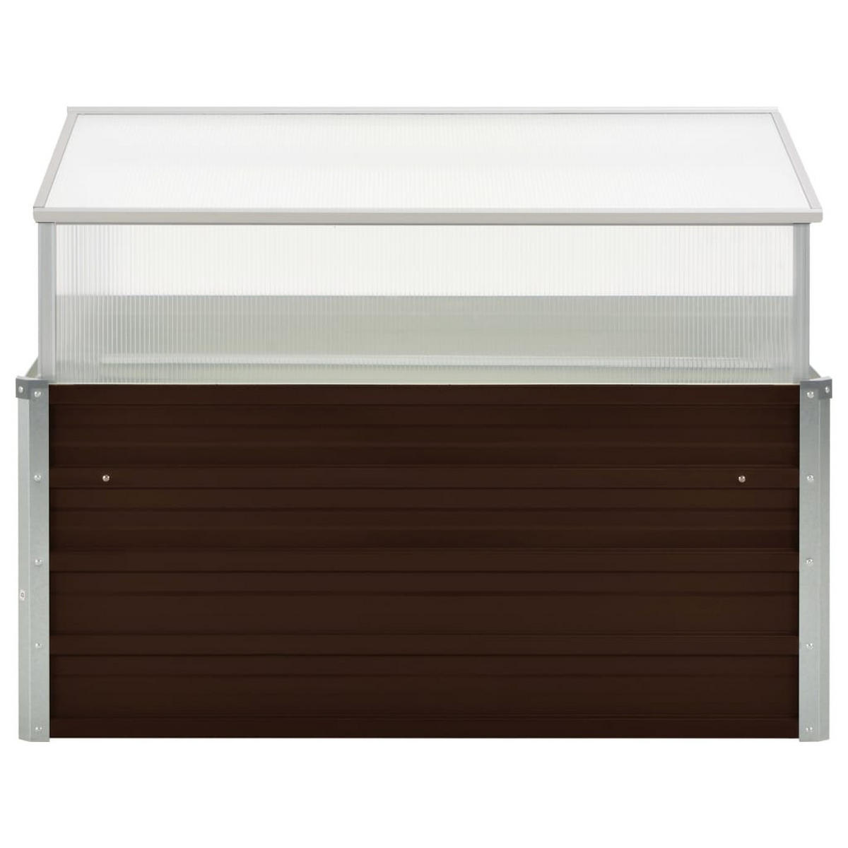 GARTEN Gewächshaus klein LINA braun | Stahl | HxBxT 85x100x100cm | Treibhaus Tomatenhaus - Braun, Metall (100/85/100cm) - DELUKE