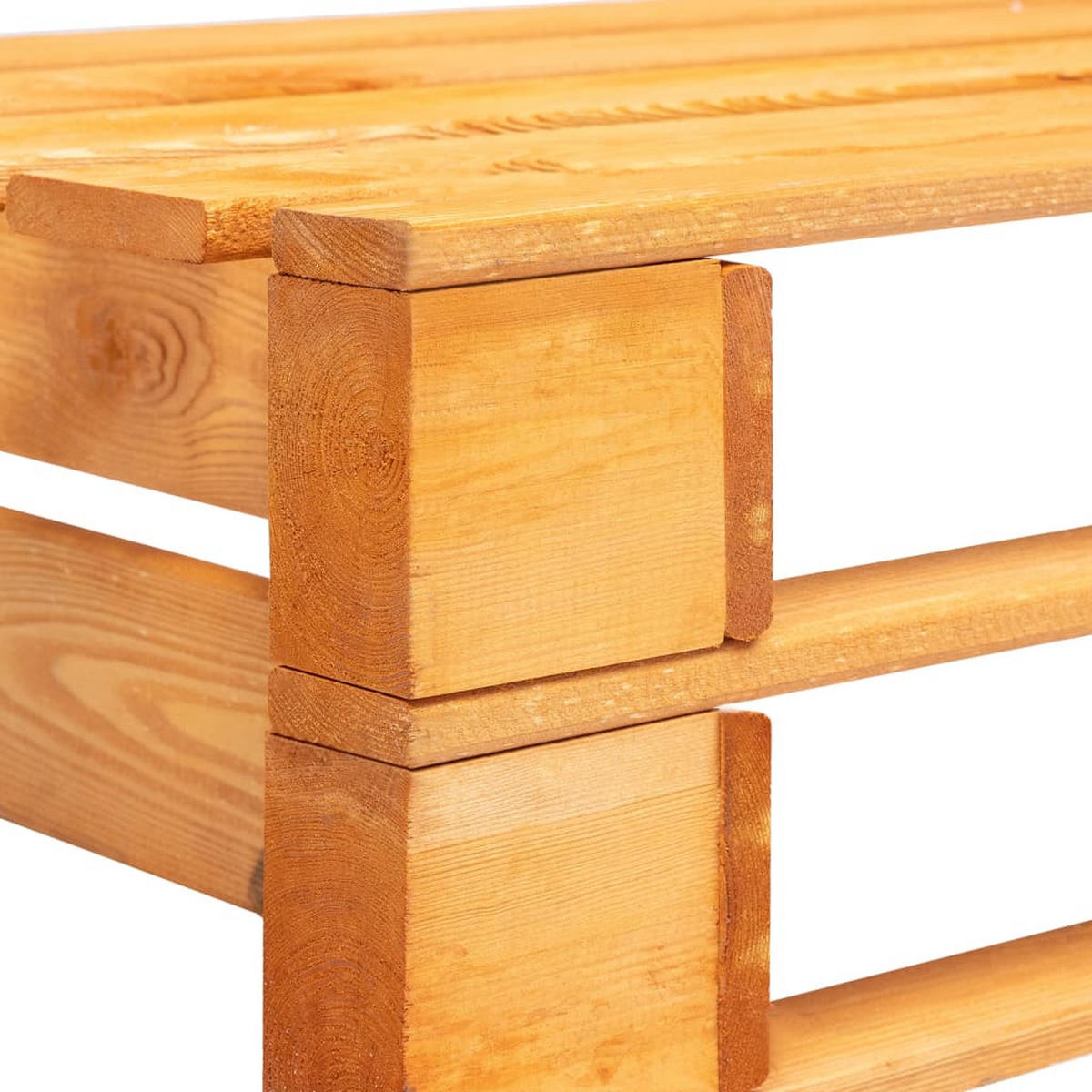 OUTDOOR-BANK Paletten Holz Honigbraun - Honig, Holz (110/55/65cm)