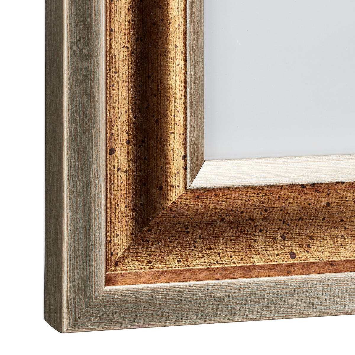 2XBILDERRAHMEN - Goldfarben, Glas/Kunststoff (21.5/26.5/2cm) - Relaxdays