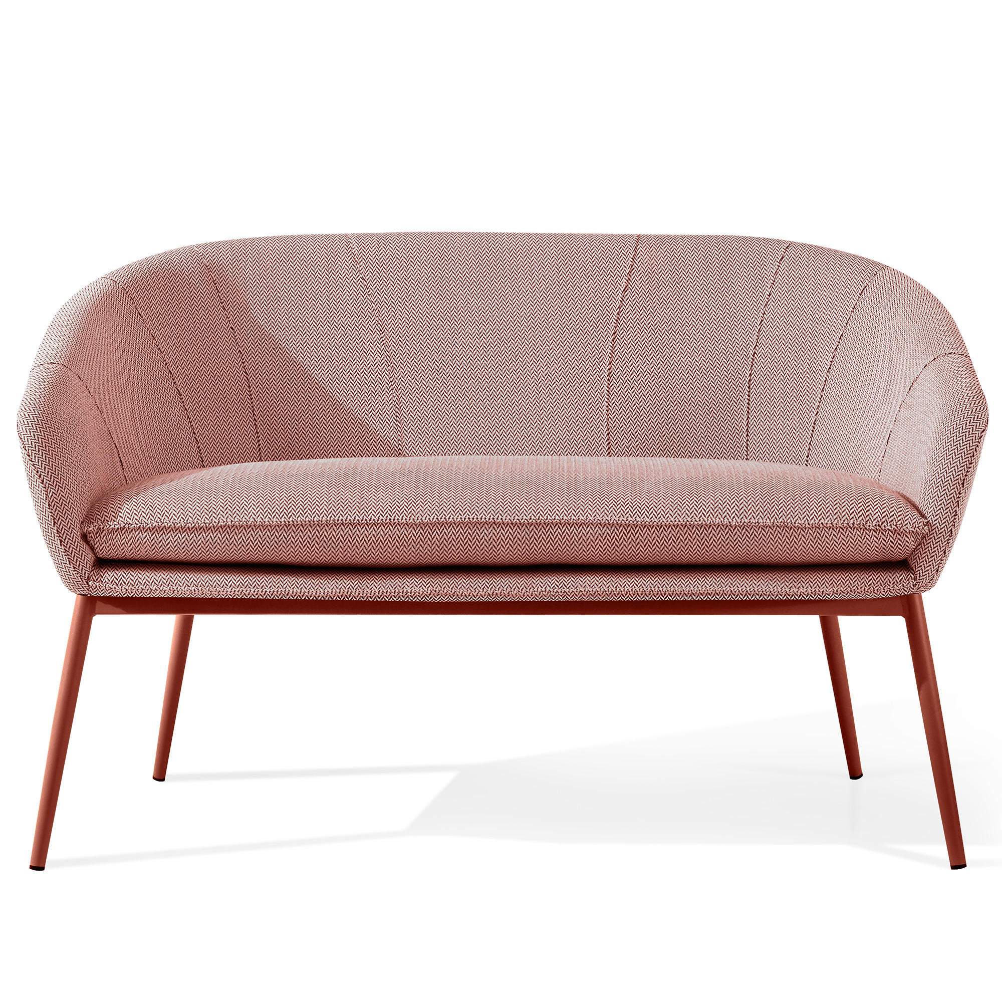 GARTENSOFA SOLIS - Bordeaux, Textil/Metall (118/76/66cm) - KONSIMO®