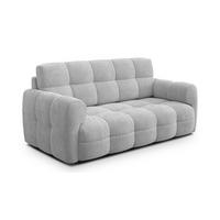 SOFA MELLOW 2,5-Sitzer, hellgrau - Hellgrau/Schwarz, Holz/Textil (183/87/98cm) - Courtois Laville