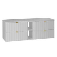 WASCHTISCHUNTERSCHRANK 140.6cm Lexa Weiß - Weiß, Holzwerkstoff (140.6/52.2/46.5cm) - Petits-meubles