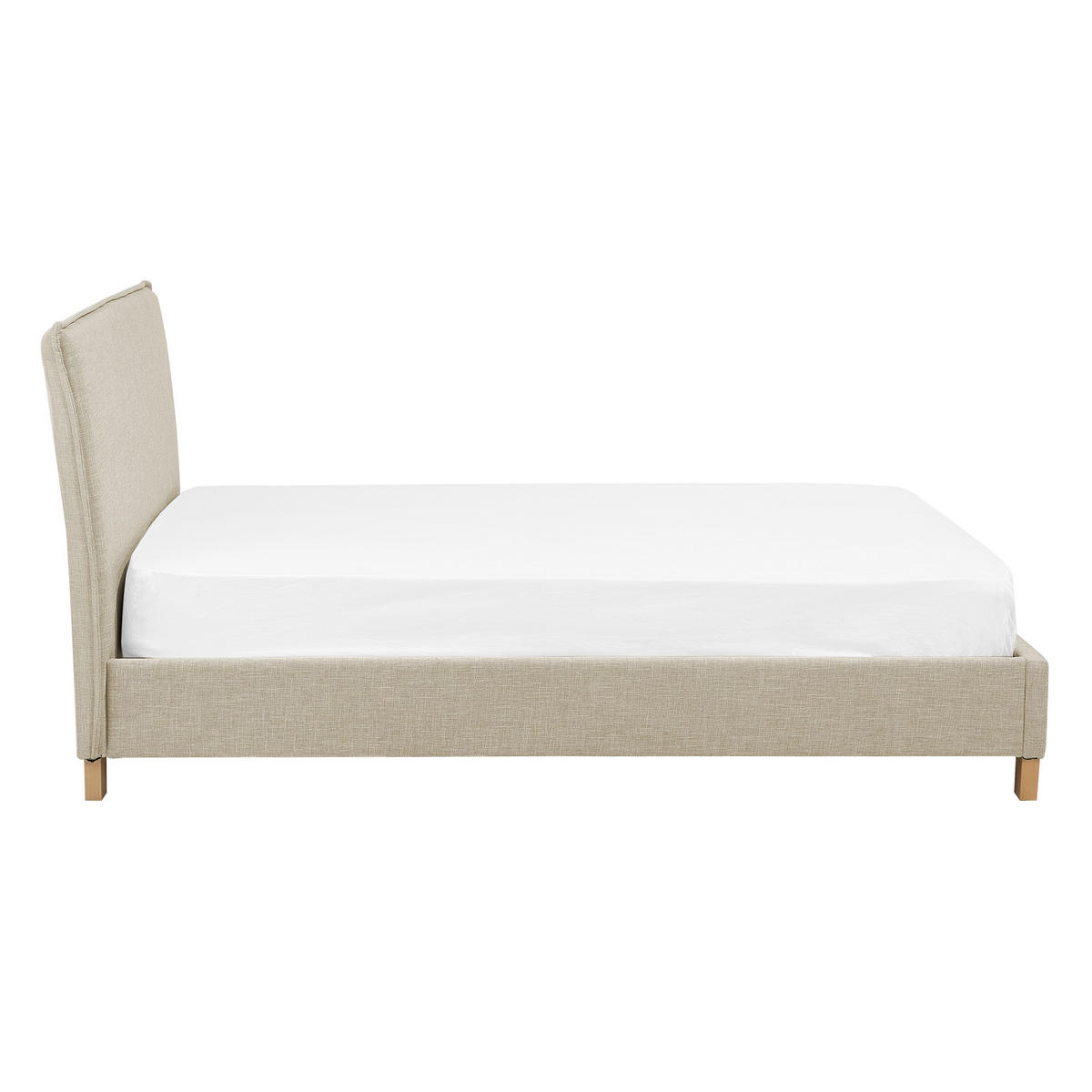 POLSTERBETT mit Lattenrost 140x200 cm Beige Sennez - Beige, Textil (140/200cm) - Beliani