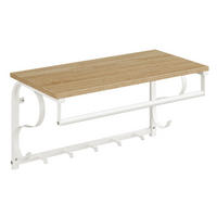 WANDGESTELL mit 60 cm langen bügeln, sonoma-eiche/weiß - Sonoma Eiche, Holzwerkstoff (60/31.7/30cm)