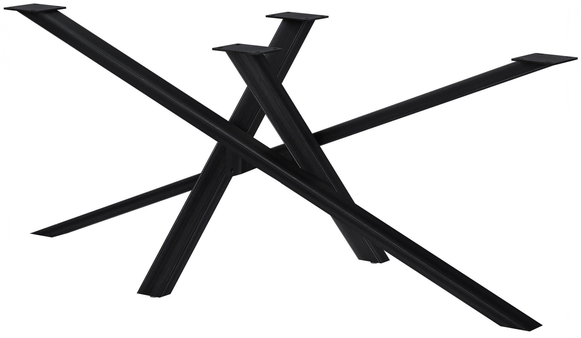 TISCHBEIN eckig 120/60/72 cm Metall Antik Schwarz - Schwarz, Metall (120/72/60cm) - CLP