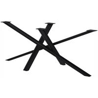 TISCHBEIN eckig 120/60/72 cm Metall Antik Schwarz - Schwarz, Metall (120/72/60cm) - CLP