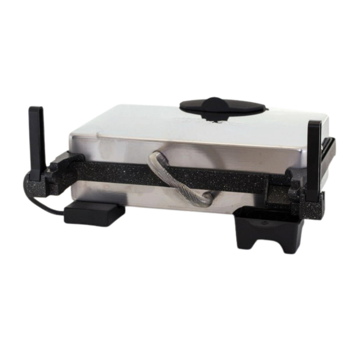 KONTAKTGRILL 3 in 1 Multigrill Granit mit Kasserolle - Grau, Metall (22.8/9/34.8cm)