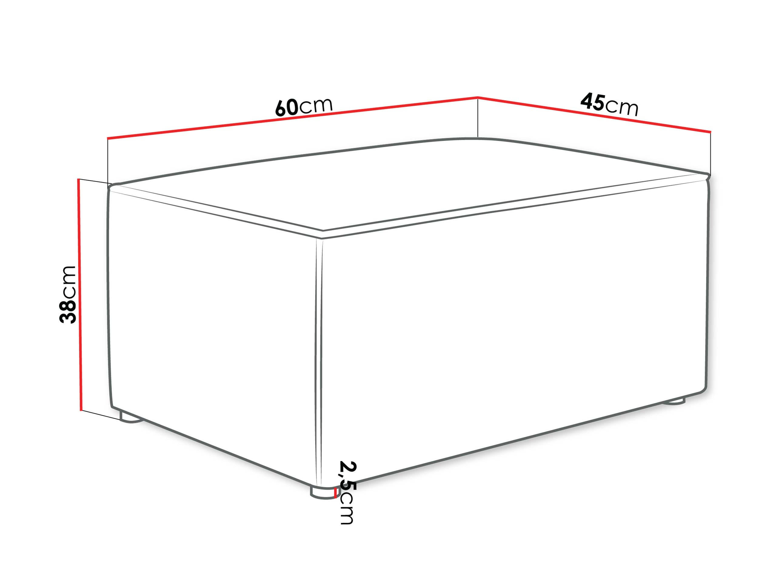 Thumbnail - Mirjan24 Polsterhocker, Braun, Textil, 1-Sitzer, Rechteckig, 60x38x45 cm, Wohnzimmer, Hocker, Sitzhocker