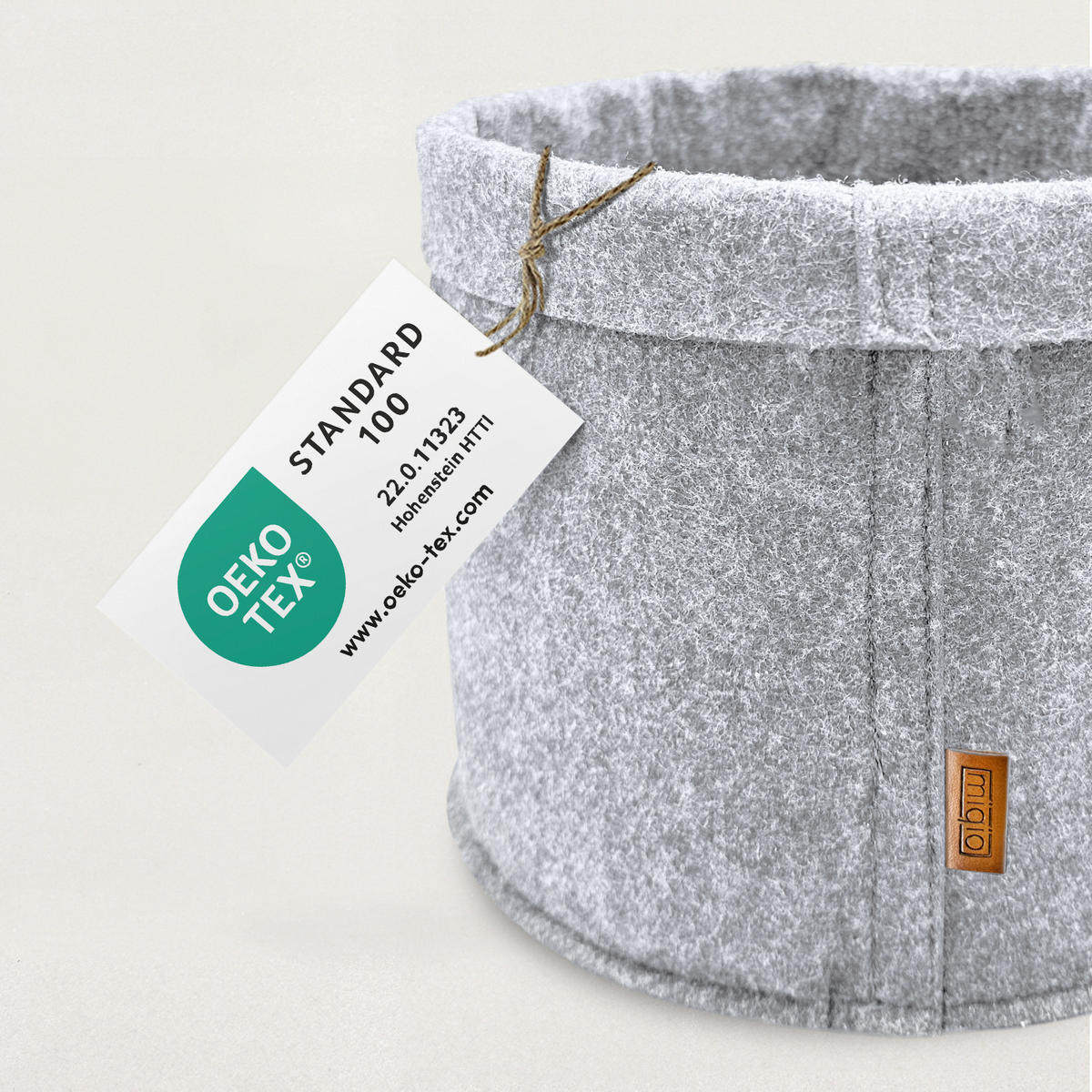 AUFBEWAHRUNGSKÖRBE 3er-Set - Hellgrau, Textil (23/23/23cm) - Miqio Design