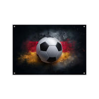 GARTEN-POSTER 90x60 cm Outdoor-Deko Fussball WM - Goldfarben, Kunststoff (90/60/2cm)